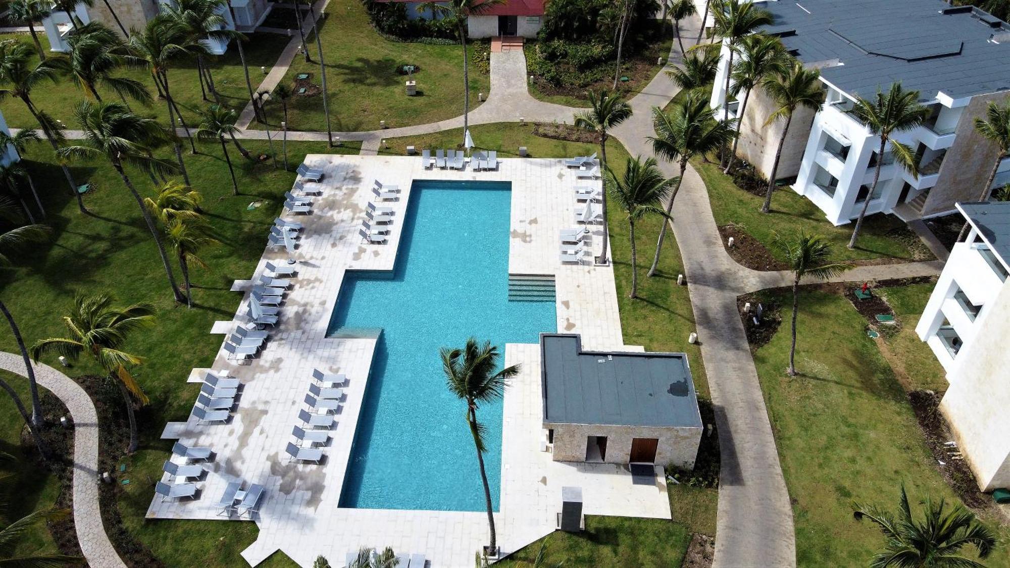 Grand Bavaro Princess (Adults Only) Hotel Exterior photo Aerial view of the resort